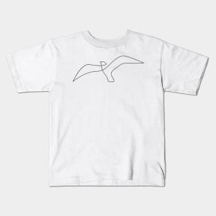 Seagull - one line art Kids T-Shirt